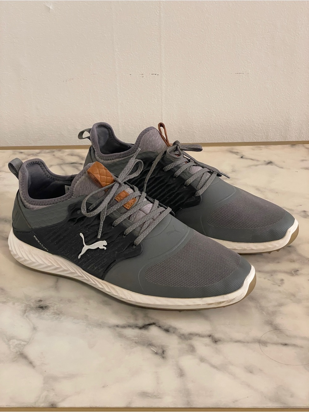 Puma Ignite Pwradapt Caged Men's Size Gray Waterproof Golf Shoes Size 11